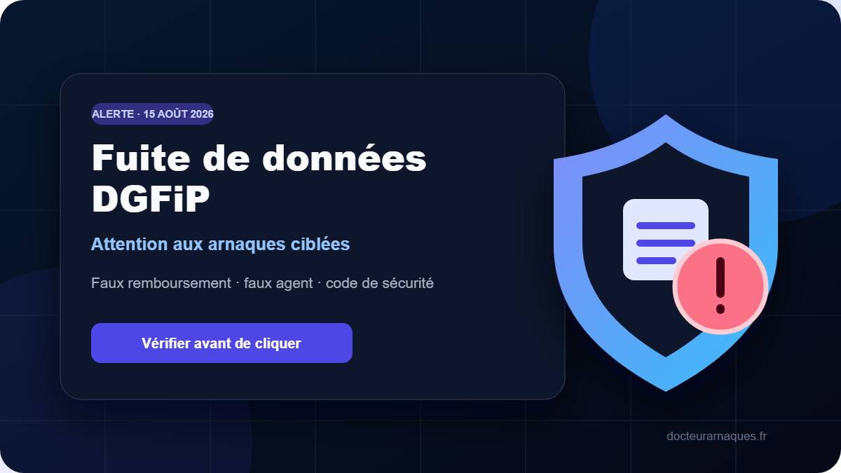 Alerte sur la fuite de données de la DGFiP et les risques de phishing